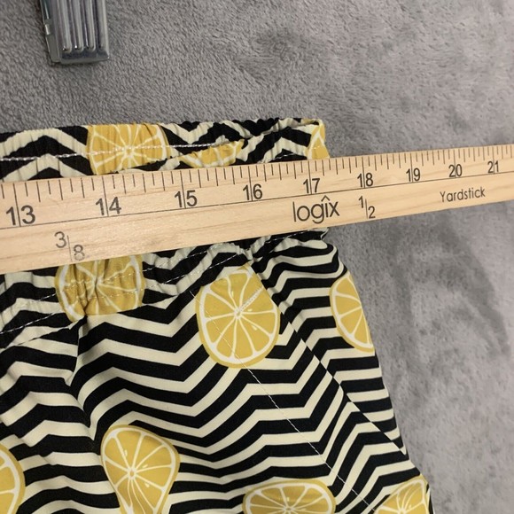 NWT! OAS Shorts Mens 2XL Swim Trunks Zig Zag Lemon Print Yellow Black Lined - Picture 5 of 10
